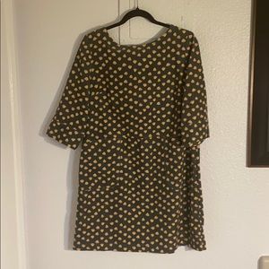 Tulip print corduroy dress